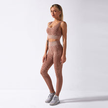 Load image into Gallery viewer, 2PCS/Set Seamless Women Yoga Suit Serpentine Sportswear High Waist Leggings Sexy Sports Bra Gym Fitness Clothing Sets