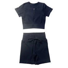 Load image into Gallery viewer, Seamless Workout Yoga Set SportHigh Waist Leggings Crop Top Athletic Outfits For Women Sportswear Sports Bra Running Shorts Sets