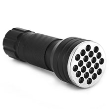 Load image into Gallery viewer, 21 LED's Flashlight Ultra Violet UV; Flashlight/Black Light; AAA Battery