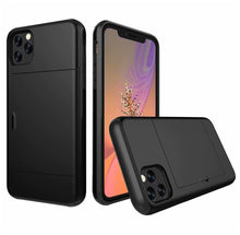 Load image into Gallery viewer, For iPhone 11 Pro Max XS X XR Case Slide Armor Wallet Card Slots Holder Cover For IPhone 7 8 6 6s Plus 5 5s TPU Shockproof Shell