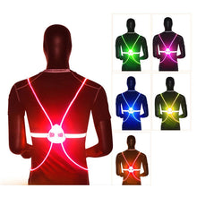 Load image into Gallery viewer, 360 Reflective LED Flashing Vest; High Visibility For Night Jogging, Bicycle Riding