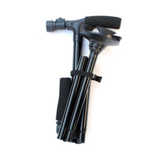 Load image into Gallery viewer, Telescopic Hurry Trusty Folding Cane; LED Lighting