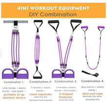Load image into Gallery viewer, Multifunction Fitness Pedal Exerciser Sit-up Exercise Band Elastic Pull Rope Equipment Tummy Bodybuilding Tension Rope Antibreak