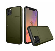 Load image into Gallery viewer, For iPhone 11 Pro Max XS X XR Case Slide Armor Wallet Card Slots Holder Cover For IPhone 7 8 6 6s Plus 5 5s TPU Shockproof Shell