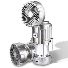 Load image into Gallery viewer, Portable Outdoor LED Camping Lantern With Fan Solar Charge Rechargeable Light Hanging Tent Lamp Fish Flashlight