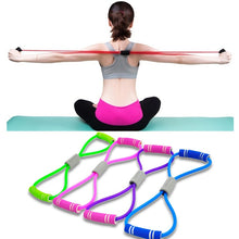 Load image into Gallery viewer, Yoga Gum Fitness Resistance 8 Word Chest Expander Rope Workout Muscle Fitness Rubber Elastic Bands for Sports Exercise