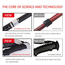Load image into Gallery viewer, Alpine stick aluminum alloy folding ultra light and ultra short telescopic outdoor hand stick walking mountain with 5 poles
