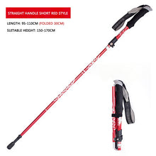 Load image into Gallery viewer, Alpine stick aluminum alloy folding ultra light and ultra short telescopic outdoor hand stick walking mountain with 5 poles