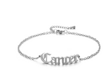 Load image into Gallery viewer, New product retro twelve constellation anklet real gold plating clavicle chain stainless steel anklet female