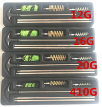 Load image into Gallery viewer, 6Pcs/Set Tactical 12 GA 16 GA 20 GA 410 GA Gauge Hunting Gun Cleaning Set Rod Brush Rifle Pistol Tube Barrel Cleaning Kit Tool