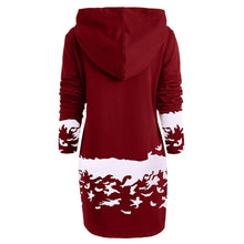 Load image into Gallery viewer, Christmas Dress Women Hooded Long Sleeve Printed Casual