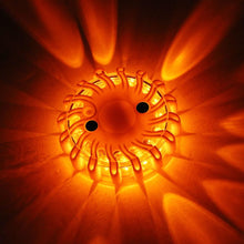 Load image into Gallery viewer, 16 LED Yellow Road Flares Flashlight Magnet Flashing Safety Warning 9 Modes Roadside Emergency Signal Beacon