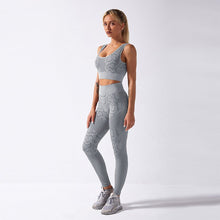 Load image into Gallery viewer, 2PCS/Set Seamless Women Yoga Suit Serpentine Sportswear High Waist Leggings Sexy Sports Bra Gym Fitness Clothing Sets