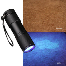 Load image into Gallery viewer, Mini 9LED UV Flashlight Ultraviolet Ultra Violet Invisible Ink Marker Detection Torch Light 3AAA UV Lamp