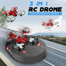 Load image into Gallery viewer, L6082 RC Drone Airplane Hovercraft 3 in 1 Quadcopter Headless Mode Glider Airship 2.4G Multi-functional RC Boat Remote Kids Toys