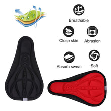 Load image into Gallery viewer, Mountain Bike Cycling Thickened Extra Comfort Ultra Soft Silicone 3D Gel Pad Cushion Cover Bicycle Saddle Seat