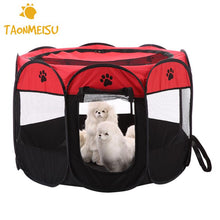 Load image into Gallery viewer, 8-side Foldable Pet tent Dog House Cage Dog Cat Tent Playpen Puppy Kennel Easy Operation Octagonal Fence