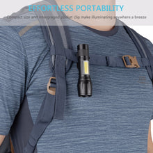 Load image into Gallery viewer, COB LED Flashlight Super Bright Waterproof Handheld Flashlights Torch Pocket Work Light for Emergency Lighting