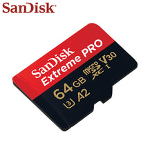 Load image into Gallery viewer, Original Sandisk Extreme Pro Micro SD Card up to 170MB/s A2 V30 U3 64GB 128GB Sandisk TF Card Memory Card With SD Adapter