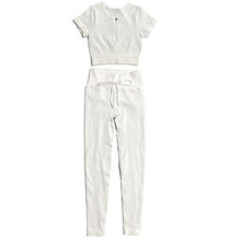 Load image into Gallery viewer, Seamless Workout Yoga Set SportHigh Waist Leggings Crop Top Athletic Outfits For Women Sportswear Sports Bra Running Shorts Sets