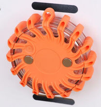 Load image into Gallery viewer, 16 LED Yellow Road Flares Flashlight Magnet Flashing Safety Warning 9 Modes Roadside Emergency Signal Beacon