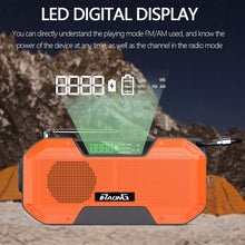 Load image into Gallery viewer, Outdoor Emergency Radio Bluetooth Speaker Solar Hand Flashlight Mobile Charging 5000 Mah Large Capacity