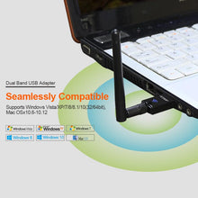 Load image into Gallery viewer, EDUP 5ghz USB Wireless Wifi Adapter 600mbps 802.11ac  ethernet adapter Network Card  receiver Windows Mac for PC EP-1607