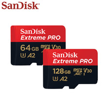 Load image into Gallery viewer, Original Sandisk Extreme Pro Micro SD Card up to 170MB/s A2 V30 U3 64GB 128GB Sandisk TF Card Memory Card With SD Adapter