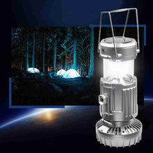 Load image into Gallery viewer, Portable Outdoor LED Camping Lantern With Fan Solar Charge Rechargeable Light Hanging Tent Lamp Fish Flashlight