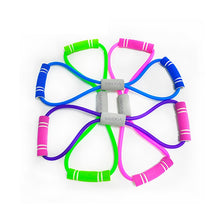 Load image into Gallery viewer, Yoga Gum Fitness Resistance 8 Word Chest Expander Rope Workout Muscle Fitness Rubber Elastic Bands for Sports Exercise