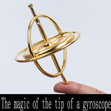Load image into Gallery viewer, Creative Scientific Educational Metal Finger Gyroscope Gyro Top Pressure Relieve Classic Toy Traditional Learning Toy For Kids