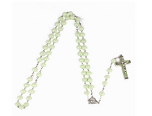 Load image into Gallery viewer, Classic Fashion Luminous Religious Style Christian Rosary Jewelry Luminous Rosary Cross Necklace