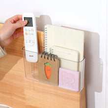 Load image into Gallery viewer, Punch-Free Wall Rack Dormitory Bedside Mobile Phone Storage Box Dormitory Transparent Storage Rack Wall-Mounted Storage Box