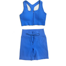 Load image into Gallery viewer, Seamless Workout Yoga Set SportHigh Waist Leggings Crop Top Athletic Outfits For Women Sportswear Sports Bra Running Shorts Sets