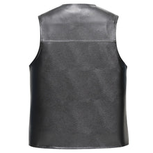 Load image into Gallery viewer, Men's PU Leather Fleece Vest; Large Sizes
