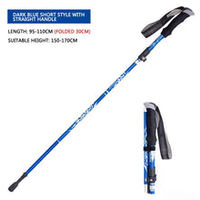 Load image into Gallery viewer, Alpine stick aluminum alloy folding ultra light and ultra short telescopic outdoor hand stick walking mountain with 5 poles