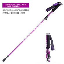 Load image into Gallery viewer, Alpine stick aluminum alloy folding ultra light and ultra short telescopic outdoor hand stick walking mountain with 5 poles