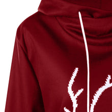 Load image into Gallery viewer, Christmas Dress Women Hooded Long Sleeve Printed Casual