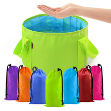 Load image into Gallery viewer, Multi-Purpose Outdoor Travel Portable Folding Bucket Foot Bucket Washbasin Camping Bucket Enlarged