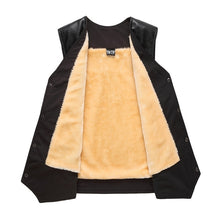 Load image into Gallery viewer, Men's PU Leather Fleece Vest; Large Sizes