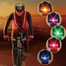 Load image into Gallery viewer, 360 Reflective LED Flashing Vest; High Visibility For Night Jogging, Bicycle Riding