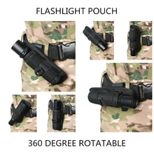 Load image into Gallery viewer, Outdoor Flashlight Pouch Holster 360 Degree Rotatable Clip Torch Cover for Belt Flashlight Holder Hunting Accessories