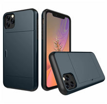 Load image into Gallery viewer, For iPhone 11 Pro Max XS X XR Case Slide Armor Wallet Card Slots Holder Cover For IPhone 7 8 6 6s Plus 5 5s TPU Shockproof Shell