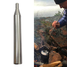 Load image into Gallery viewer, 1pc Stainless Steel Pocket Bellows Collapsible Air Blasting Campfire Fire Tool