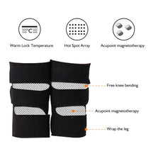 Load image into Gallery viewer, 1pair Self Heating Tourmaline Magnetic Knee Brace Support Pad Thermal Therapy Outdoor Sports Ski Hiking Warm Arthritis Protector