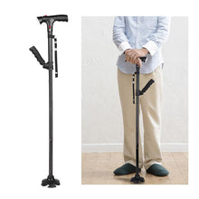Load image into Gallery viewer, Collapsible Telescopic Cane Folding Crutch LED Lightweight Safety Walking Stick Gifts for The Elder