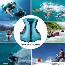 Load image into Gallery viewer, Adult Inflatable Swim Life Vest Jacket Snorkeling Floating Device Swimming Drifting Surfing Survival Water Sports Life Saving