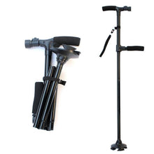 Load image into Gallery viewer, Telescopic Hurry Trusty Folding Cane; LED Lighting