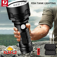 Load image into Gallery viewer, New P50 Strong Light Fixed Focus Flashlight Power Display USB Charging Outdoor Lighting Strong Light Flashlight