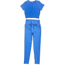 Load image into Gallery viewer, Seamless Workout Yoga Set SportHigh Waist Leggings Crop Top Athletic Outfits For Women Sportswear Sports Bra Running Shorts Sets